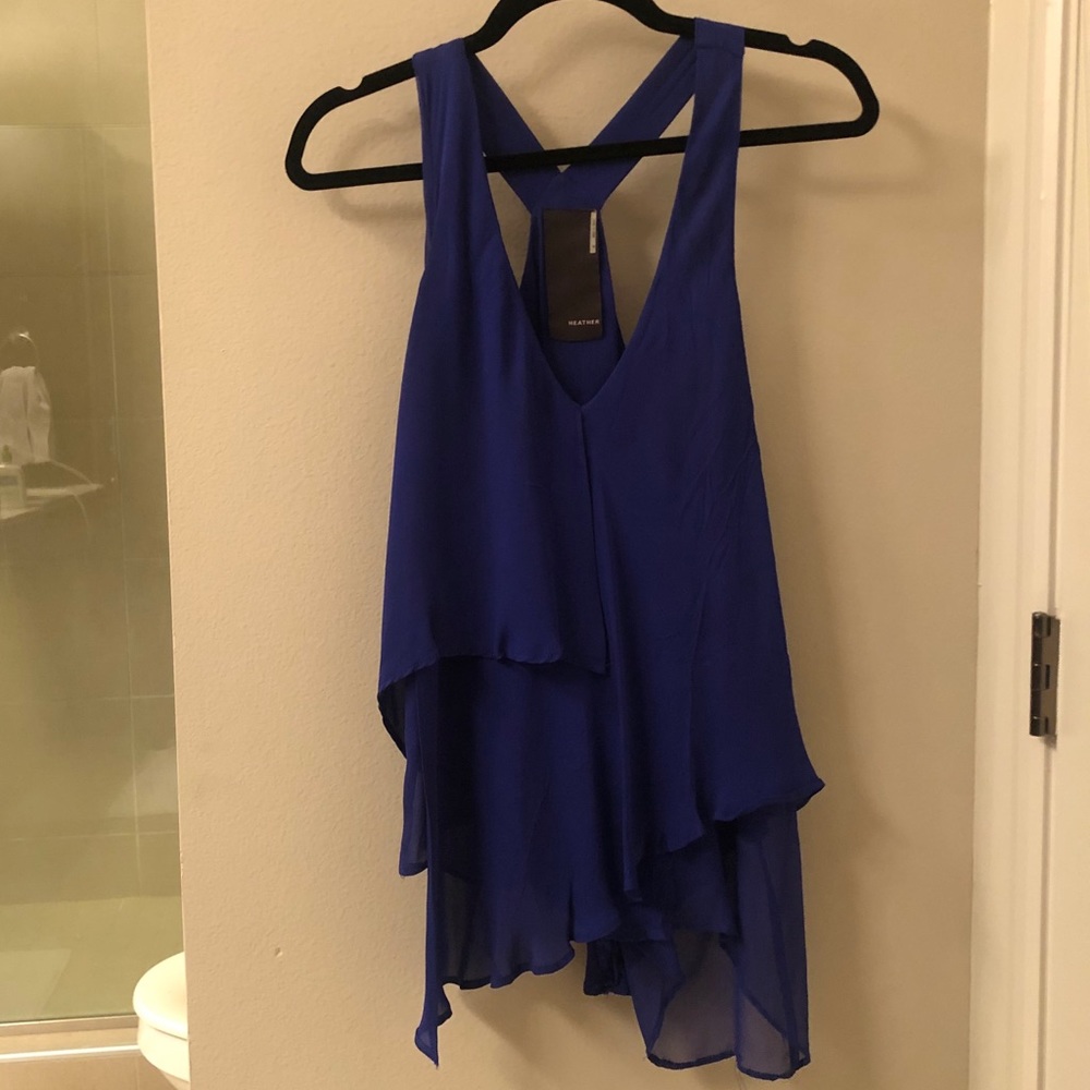 Sheer Royal Blue Top